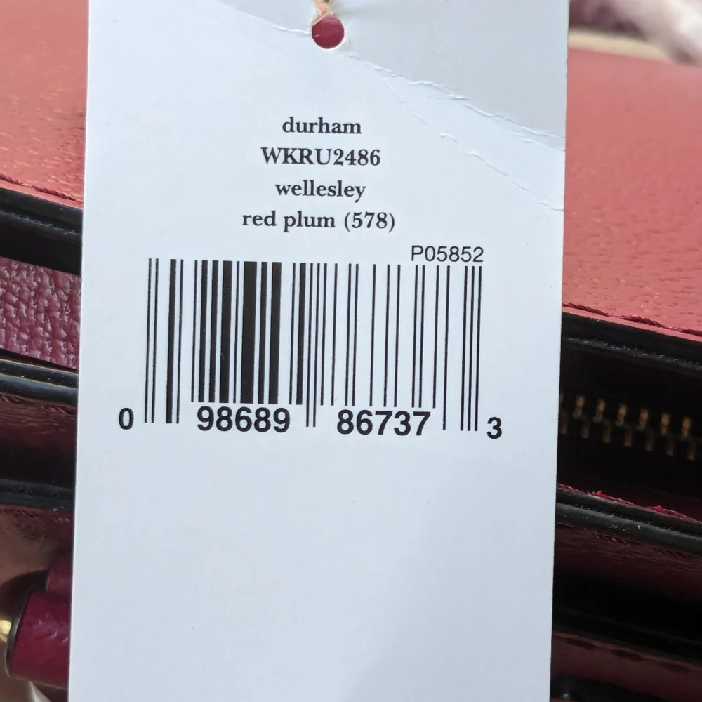 NWT Kate Spade Durham Wellesley Red Plum Bag
